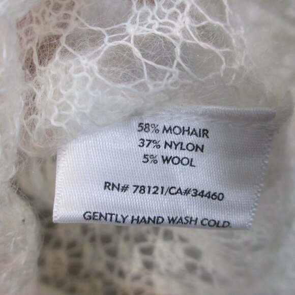 Eileen Fisher Italian Yarn Ultra Light Weight Sweater Creamy Ivory Size PM - Picture 7 of 10